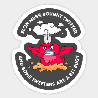 Elon Musk Angry Twitter Bird Sticker